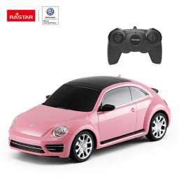 Masina cu telecomanda rastar 1/24 volkswagen beetle roz 76200-r