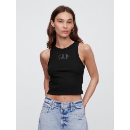 GAP Ribbed Tank Top with Logo - Women's