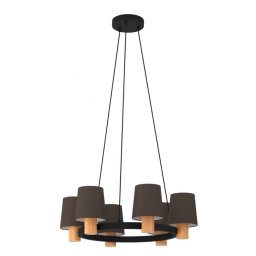 Lustra vintage Edale 43781, 6XE27, D:70 cm, negru, maro, cappuccino