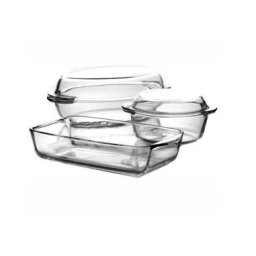 Set 5 piese, vase termorezistente, Borcam, 159053