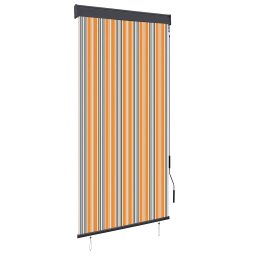 Jaluzea tip rulou de exterior, galben si albastru, 100 x 250 cm GartenMobel Dekor