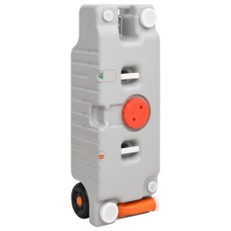 Rezervor de apa cu roti pentru camping, gri, 75 L GartenMobel Dekor