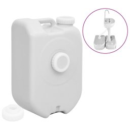 Rezervor de apa portabil cu adaptor, gri, 24 L GartenMobel Dekor