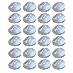 Lampi solare de perete exterior 24 buc. argintiu rotund LED GartenMobel Dekor