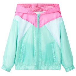 Jacheta pentru copii cu gluga si fermoar, multicolor, 104 GartenMobel Dekor