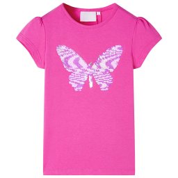 Tricou de copii, maneci tip sapca, roz închis, 104 GartenMobel Dekor