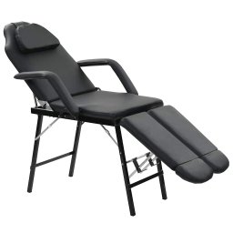 Scaun tratament facial, piele artificiala, 185x78x76 cm, negru GartenMobel Dekor