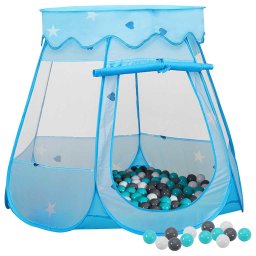 Cort de joaca pentru copii cu 250 bile, albastru, 102x102x82 cm GartenMobel Dekor