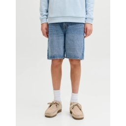 Jack & Jones Pantaloni scurti de blug baieti, cu talie medie, Regular fit, Albastru (SELECTATI MARIMEA: 146 cm)