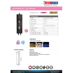 Transformator led slim 200W 12V DC IP67 VESTA-200/12