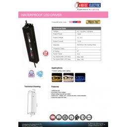 Transformator led slim 150W 12V DC IP67 VESTA-150/12