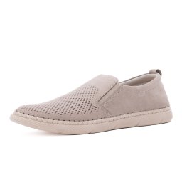 Pantofi barbati din piele naturala nabuc, Otter OT1822 50-2, gri deschis