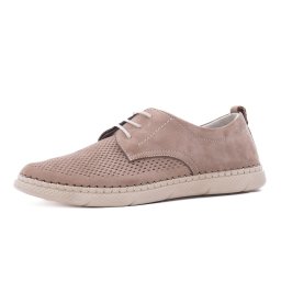 Pantofi barbati din piele naturala nabuc, Otter OT1823 03-2, bej