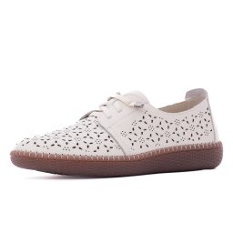Pantofi dama de vară din piele naturala, PASS Collection X4X480015B 52-N, crem