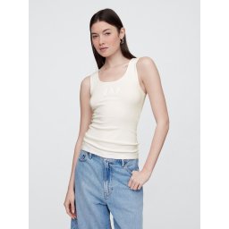 GAP Ribbed Tank Top with Logo - Women's