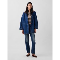 Palton supradimensionat din denim pentru femei GAP