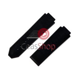 Curea tip Hublot silicon si piele neagră