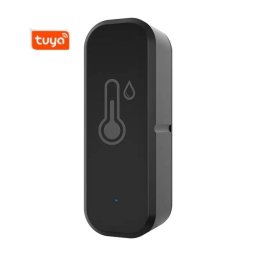 Senzor de temperatura umiditate, ZigBee, Compatibil cu Tuya SmartLife Alexa Echo Google Assistant, Negru SmartWiz
