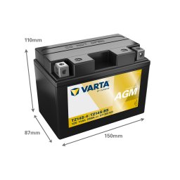 Baterie Moto AGM 12V 11Ah Varta Powersports TZ14S-4 / 511902023