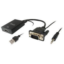EQUIP VGA/D-Sub HDMI Convertor Negru 15cm 119038