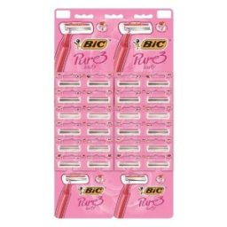 Set 2 x 24 Aparate de Ras BIC Pure 3 Lady, 3 Lame, Femei