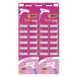 Set 2 x 24 Aparate de Ras BIC Twin Lady, 2 Lame, Femei