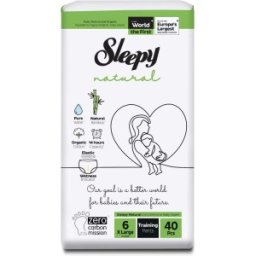 Set 2 x 40 Scutece Chilotel Bebelusi Sleepy Natural Double, Marimea 6 XLarge, 15-25 kg