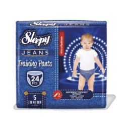 Set 2 x 24 Scutece Chilotel Bebelusi Sleepy Jeans, Marimea 5, 11-18 kg