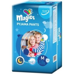 Set 2 x 15 Scutece Chilotel, Magics Pyjama Pants, Marimea M 7, 17-30 kg