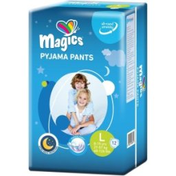 Set 2 x 12 Scutece Chilotel, Magics Pyjama Pants, Marimea L 8, 27-57 kg