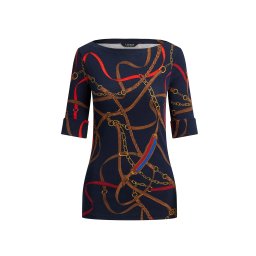 RALPH LAUREN Bluză Rfnd Strtch 1X1 Rib-Knit 200P03722001 410 navy