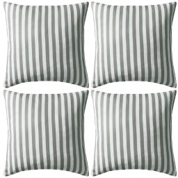 Perne de exterior, 4 buc, imprimeu dungi, 45x45 cm, gri GartenMobel Dekor