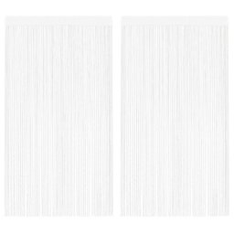Draperii cu franjuri, 2 buc., 140 x 250 cm, alb GartenMobel Dekor