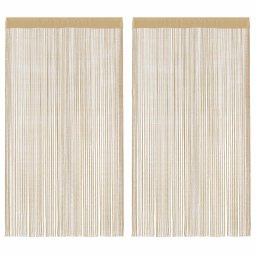 Draperii cu franjuri, 2 buc., 100 x 250 cm, bej GartenMobel Dekor