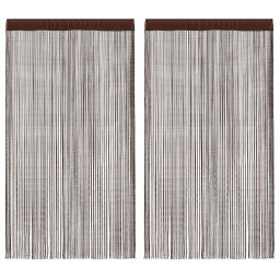 Draperii cu franjuri, 2 buc., 140 x 250 cm, maro GartenMobel Dekor