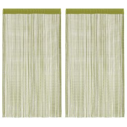 Draperii cu franjuri, 2 buc., 140 x 250 cm, verde GartenMobel Dekor