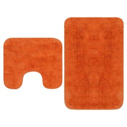 Set covorase de baie, 2 buc., textil, portocaliu GartenMobel Dekor