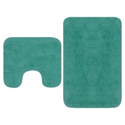 Set covorase baie, 2 buc., textil, turcoaz GartenMobel Dekor