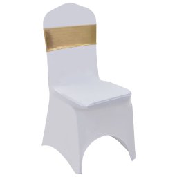 Funda de scaun elastica, 25 buc., catarama cu diamante, auriu GartenMobel Dekor