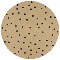 Covor manual cu imprimeu în buline, 90 cm, iuta GartenMobel Dekor