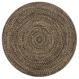 Covor manual, negru si natural, 120 cm, iuta GartenMobel Dekor