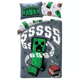 Minecraft: Creeper și TNT lenjerie de pat - 140 x 200 cm