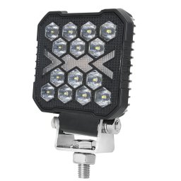Proiector auto 14 LED Patrat 4inch alb si galben 12/24V IP67 cu sageti 26W