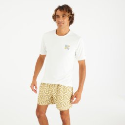 Tricou anti-UV UPF50+ Whiteflower Alb Bărbați