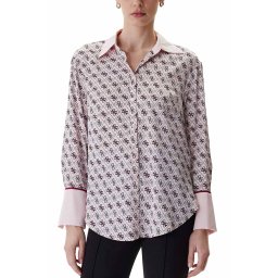 GUESS Cămaşă Ls Alexandra W4YH47WF1T2 p6gn 4g all over logo bar