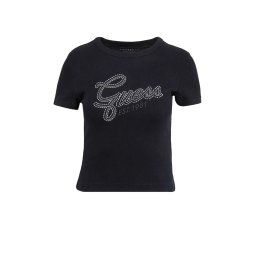 GUESS T-Shirt Ss Cn Guess Studs Script W6RI22KA0H1 jblk jet black a996