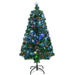 Brad artificial pentru Craciun Re-Bloom, LED, PVC/metal, verde, 60 x 120 cm, Resigilat, Grad A