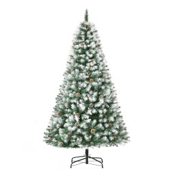 Brad artificial de Craciun Re-Bloom, plastic/otel, verde/alb, 103 x 180 cm, Resigilat, Grad A