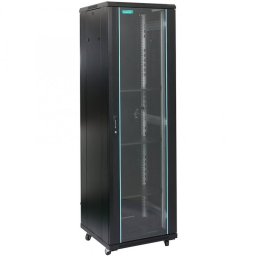 Cabinet de podea 19" 27U 600x1000mm Flatpack (dezasamblat) sarcina max. 1000Kg, Spacer SPCN-27U-1000-BK-03