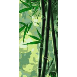 Set pictura pe numere, cu sasiu, Bambus, 40x80 cm